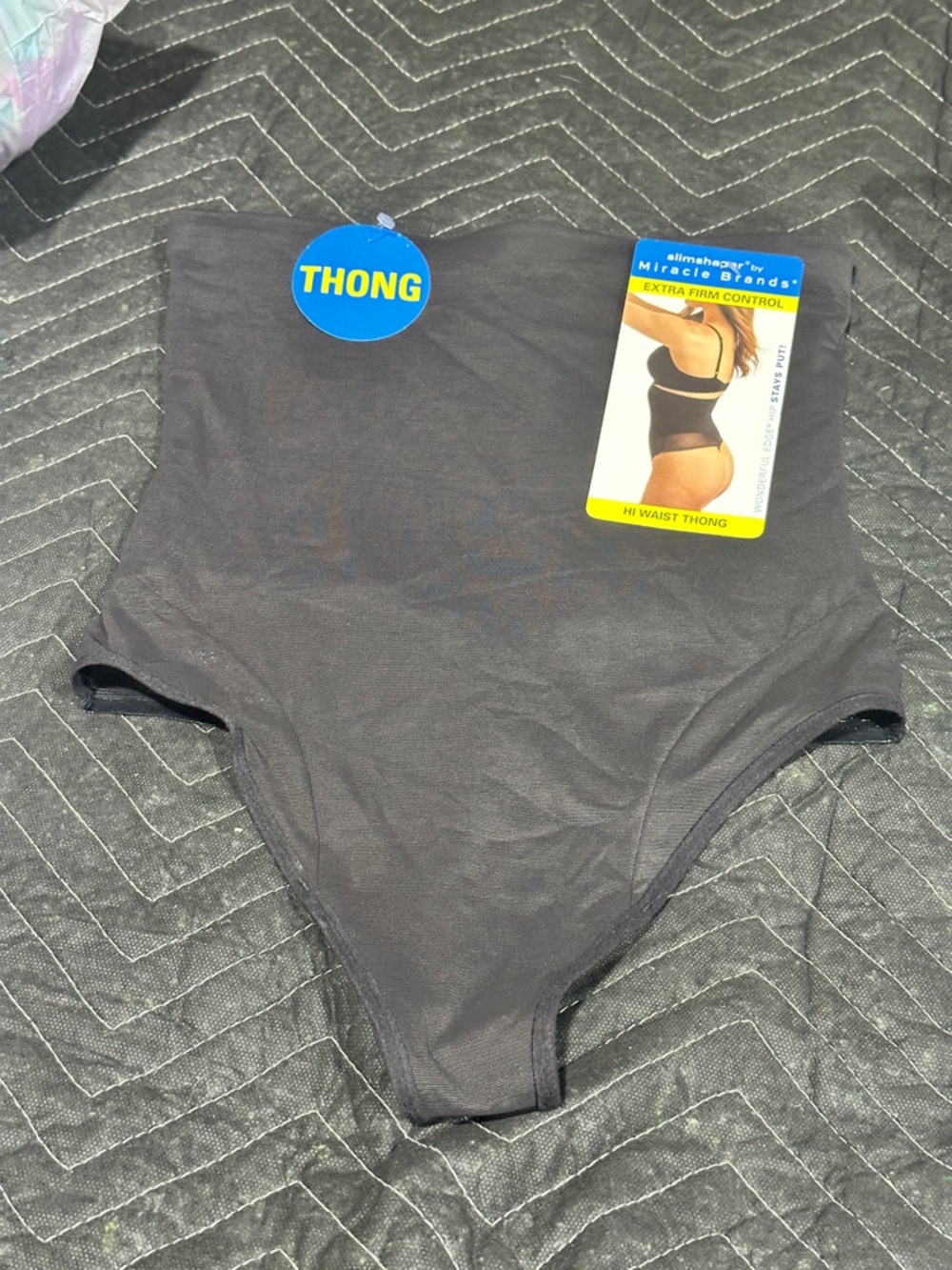 High Waist Thong Shapewear - Black